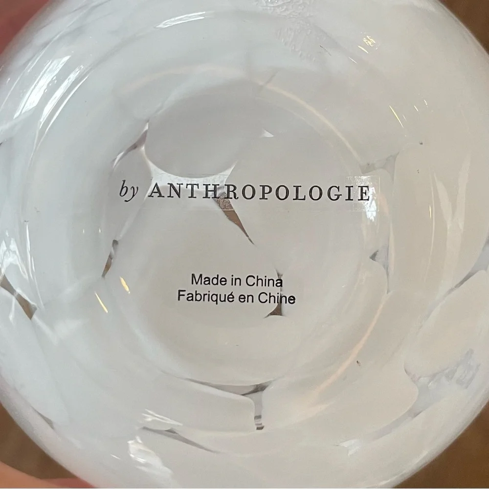Anthropologie The Icon White Confetti Vase Golden Sun